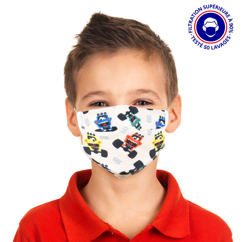 Masque tissu lavable 50 fois Enfant Blaze UNS1